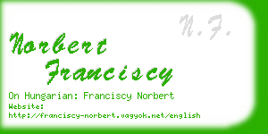 norbert franciscy business card